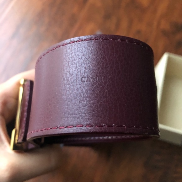 Louis Vuitton belt size 32 burgundy. main image 7